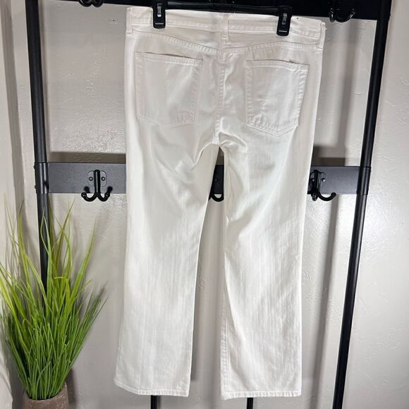 J. Crew straight leg distressed denim jeans white size 8 short - Picture 6 of 14